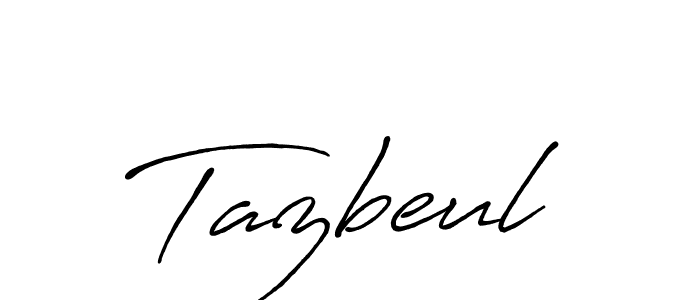 Also You can easily find your signature by using the search form. We will create Tazbeul name handwritten signature images for you free of cost using Antro_Vectra_Bolder sign style. Tazbeul signature style 7 images and pictures png