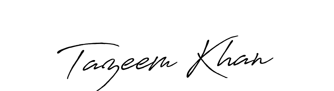 Make a beautiful signature design for name Tazeem Khan. Use this online signature maker to create a handwritten signature for free. Tazeem Khan signature style 7 images and pictures png