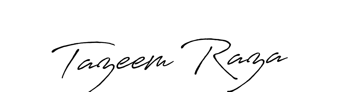 Also You can easily find your signature by using the search form. We will create Tazeem Raza name handwritten signature images for you free of cost using Antro_Vectra_Bolder sign style. Tazeem Raza signature style 7 images and pictures png
