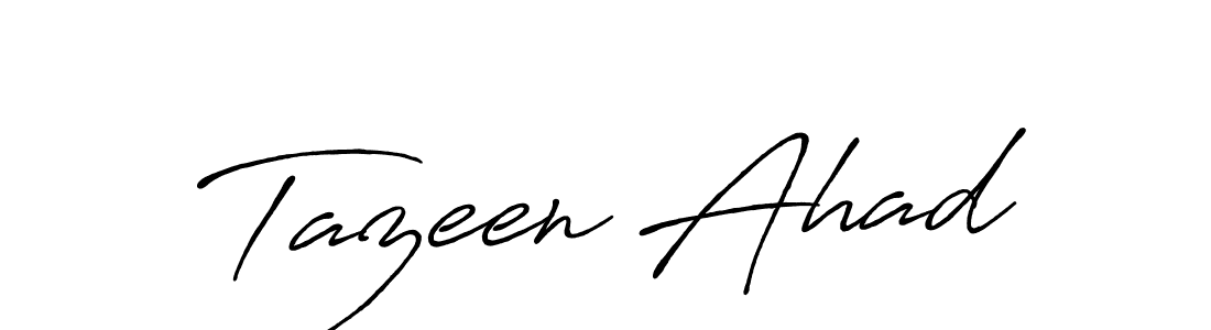 Make a short Tazeen Ahad signature style. Manage your documents anywhere anytime using Antro_Vectra_Bolder. Create and add eSignatures, submit forms, share and send files easily. Tazeen Ahad signature style 7 images and pictures png