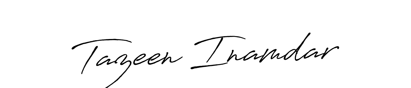 It looks lik you need a new signature style for name Tazeen Inamdar. Design unique handwritten (Antro_Vectra_Bolder) signature with our free signature maker in just a few clicks. Tazeen Inamdar signature style 7 images and pictures png