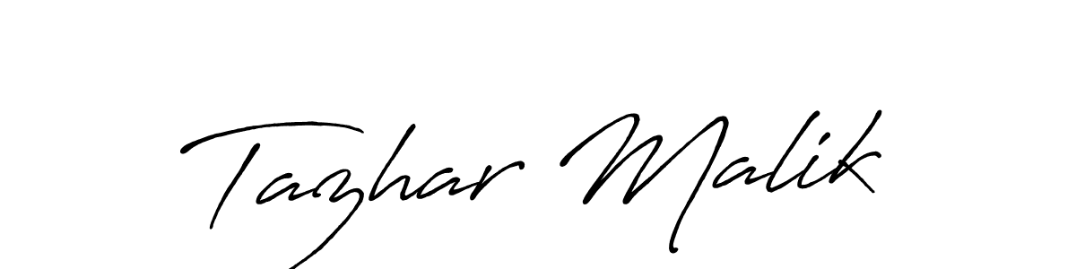 This is the best signature style for the Tazhar Malik name. Also you like these signature font (Antro_Vectra_Bolder). Mix name signature. Tazhar Malik signature style 7 images and pictures png