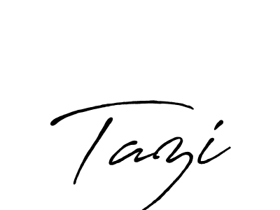 Create a beautiful signature design for name Tazi. With this signature (Antro_Vectra_Bolder) fonts, you can make a handwritten signature for free. Tazi signature style 7 images and pictures png