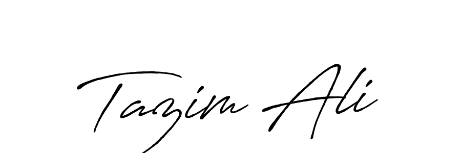 Tazim Ali stylish signature style. Best Handwritten Sign (Antro_Vectra_Bolder) for my name. Handwritten Signature Collection Ideas for my name Tazim Ali. Tazim Ali signature style 7 images and pictures png