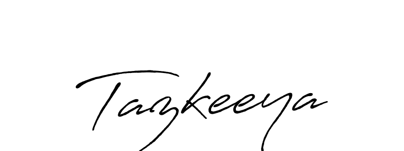 Design your own signature with our free online signature maker. With this signature software, you can create a handwritten (Antro_Vectra_Bolder) signature for name Tazkeeya. Tazkeeya signature style 7 images and pictures png