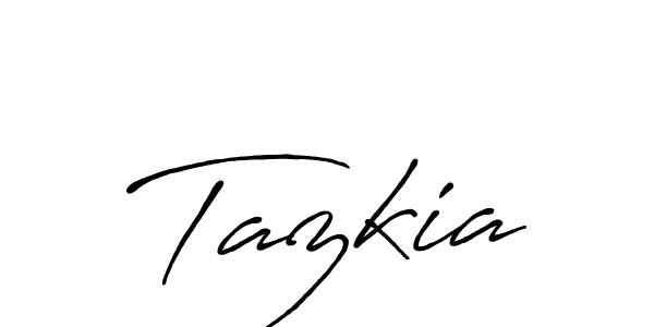 Make a beautiful signature design for name Tazkia. Use this online signature maker to create a handwritten signature for free. Tazkia signature style 7 images and pictures png