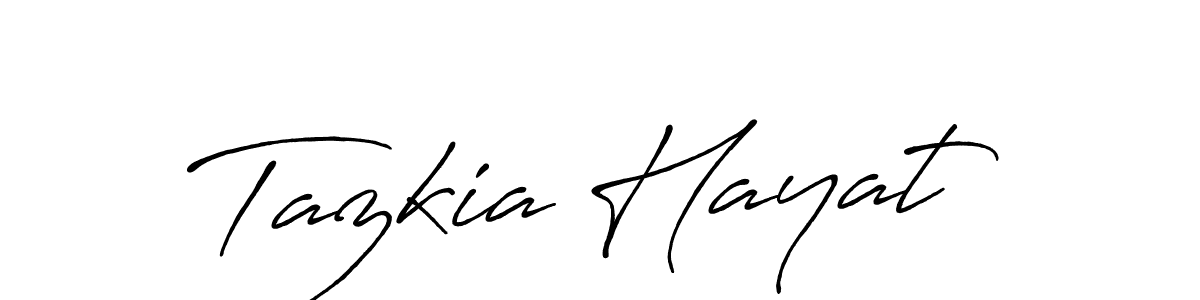 if you are searching for the best signature style for your name Tazkia Hayat. so please give up your signature search. here we have designed multiple signature styles  using Antro_Vectra_Bolder. Tazkia Hayat signature style 7 images and pictures png