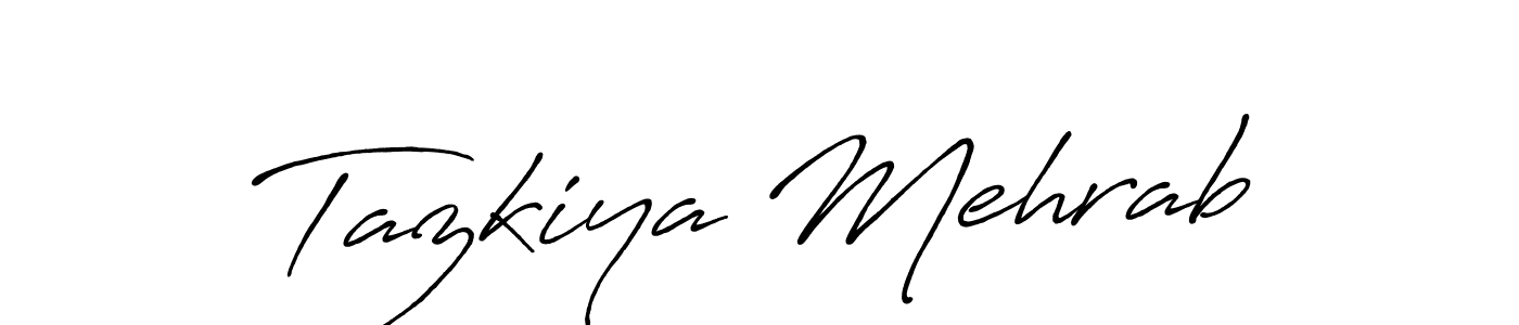 Once you've used our free online signature maker to create your best signature Antro_Vectra_Bolder style, it's time to enjoy all of the benefits that Tazkiya Mehrab name signing documents. Tazkiya Mehrab signature style 7 images and pictures png