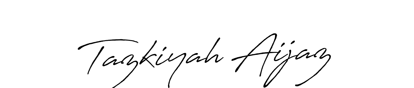 if you are searching for the best signature style for your name Tazkiyah Aijaz. so please give up your signature search. here we have designed multiple signature styles  using Antro_Vectra_Bolder. Tazkiyah Aijaz signature style 7 images and pictures png