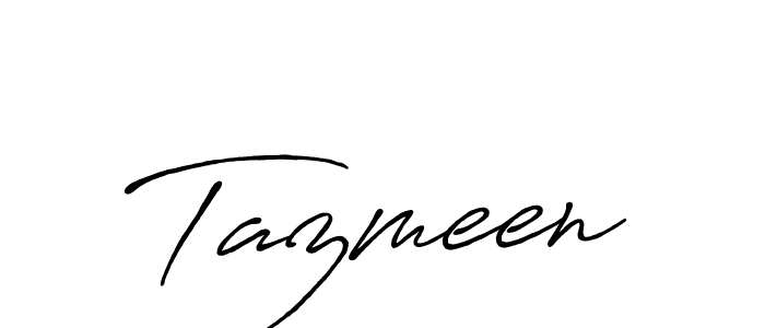 Use a signature maker to create a handwritten signature online. With this signature software, you can design (Antro_Vectra_Bolder) your own signature for name Tazmeen. Tazmeen signature style 7 images and pictures png