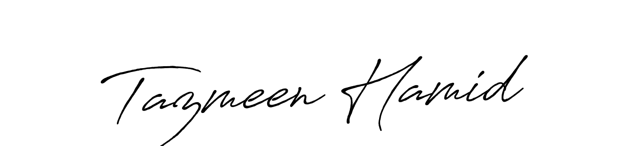 This is the best signature style for the Tazmeen Hamid name. Also you like these signature font (Antro_Vectra_Bolder). Mix name signature. Tazmeen Hamid signature style 7 images and pictures png
