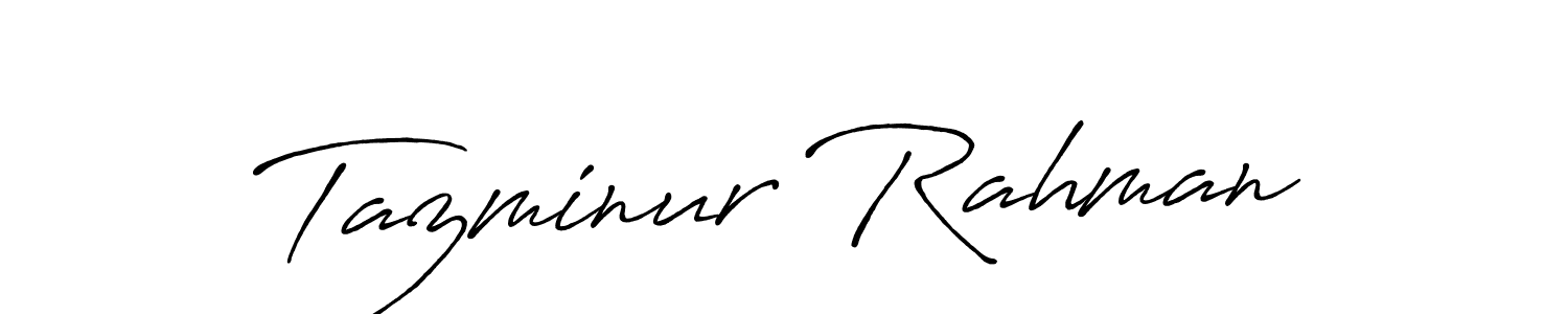 Also we have Tazminur Rahman name is the best signature style. Create professional handwritten signature collection using Antro_Vectra_Bolder autograph style. Tazminur Rahman signature style 7 images and pictures png