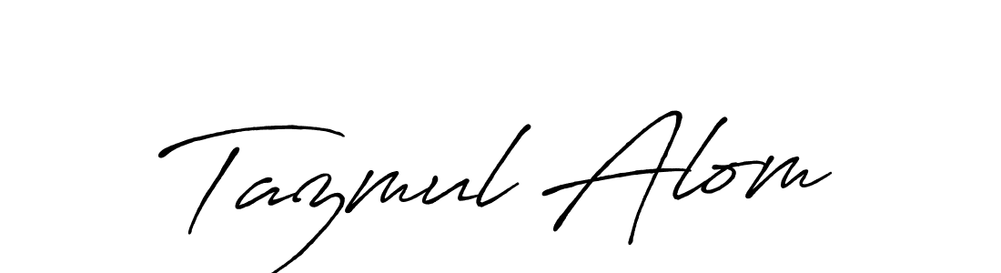 Also You can easily find your signature by using the search form. We will create Tazmul Alom name handwritten signature images for you free of cost using Antro_Vectra_Bolder sign style. Tazmul Alom signature style 7 images and pictures png