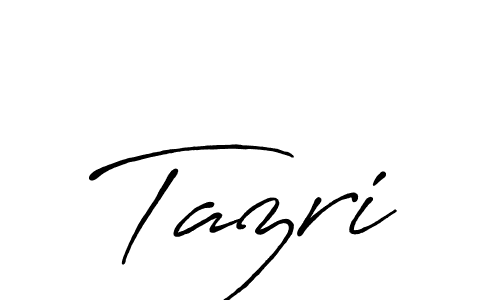 How to make Tazri signature? Antro_Vectra_Bolder is a professional autograph style. Create handwritten signature for Tazri name. Tazri signature style 7 images and pictures png