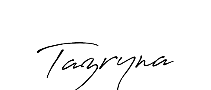 Tazryna stylish signature style. Best Handwritten Sign (Antro_Vectra_Bolder) for my name. Handwritten Signature Collection Ideas for my name Tazryna. Tazryna signature style 7 images and pictures png