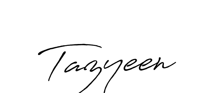 How to make Tazyeen signature? Antro_Vectra_Bolder is a professional autograph style. Create handwritten signature for Tazyeen name. Tazyeen signature style 7 images and pictures png