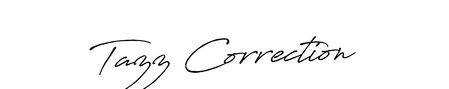 How to make Tazz Correction name signature. Use Antro_Vectra_Bolder style for creating short signs online. This is the latest handwritten sign. Tazz Correction signature style 7 images and pictures png