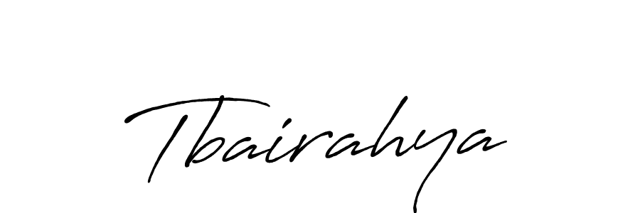 Design your own signature with our free online signature maker. With this signature software, you can create a handwritten (Antro_Vectra_Bolder) signature for name Tbairahya. Tbairahya signature style 7 images and pictures png