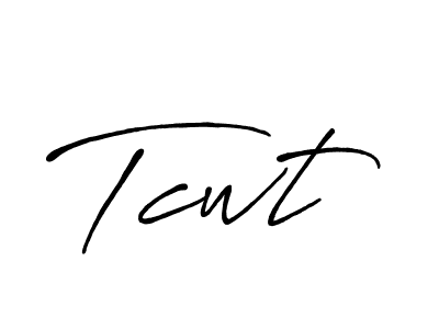 The best way (Antro_Vectra_Bolder) to make a short signature is to pick only two or three words in your name. The name Tcwt include a total of six letters. For converting this name. Tcwt signature style 7 images and pictures png