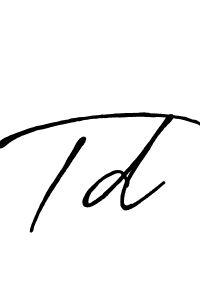 Use a signature maker to create a handwritten signature online. With this signature software, you can design (Antro_Vectra_Bolder) your own signature for name Td. Td signature style 7 images and pictures png