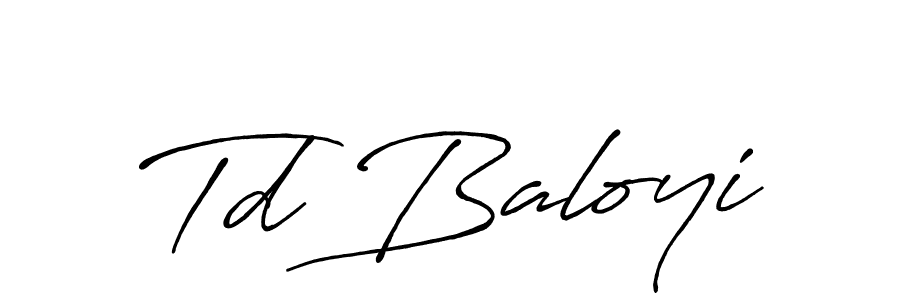 Similarly Antro_Vectra_Bolder is the best handwritten signature design. Signature creator online .You can use it as an online autograph creator for name Td Baloyi. Td Baloyi signature style 7 images and pictures png
