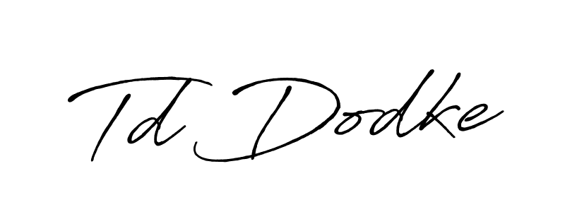 You can use this online signature creator to create a handwritten signature for the name Td Dodke. This is the best online autograph maker. Td Dodke signature style 7 images and pictures png