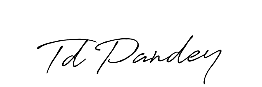 Create a beautiful signature design for name Td Pandey. With this signature (Antro_Vectra_Bolder) fonts, you can make a handwritten signature for free. Td Pandey signature style 7 images and pictures png