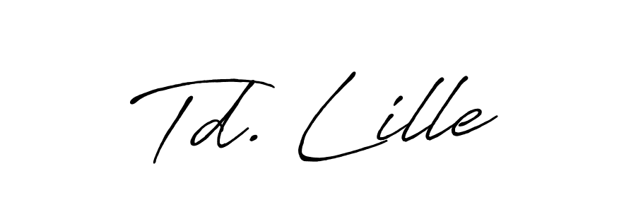 Td. Lille stylish signature style. Best Handwritten Sign (Antro_Vectra_Bolder) for my name. Handwritten Signature Collection Ideas for my name Td. Lille. Td. Lille signature style 7 images and pictures png