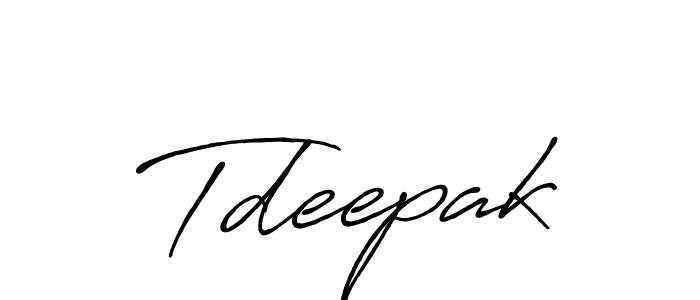 This is the best signature style for the Tdeepak name. Also you like these signature font (Antro_Vectra_Bolder). Mix name signature. Tdeepak signature style 7 images and pictures png