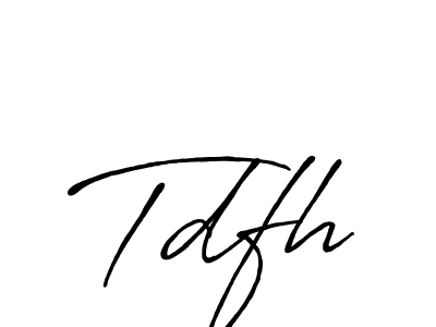 Design your own signature with our free online signature maker. With this signature software, you can create a handwritten (Antro_Vectra_Bolder) signature for name Tdfh. Tdfh signature style 7 images and pictures png