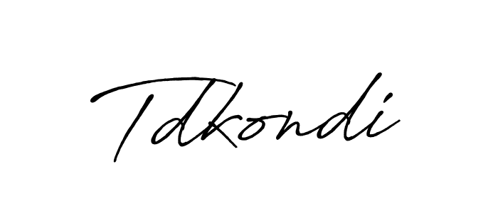 How to make Tdkondi name signature. Use Antro_Vectra_Bolder style for creating short signs online. This is the latest handwritten sign. Tdkondi signature style 7 images and pictures png