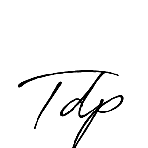 How to make Tdp signature? Antro_Vectra_Bolder is a professional autograph style. Create handwritten signature for Tdp name. Tdp signature style 7 images and pictures png