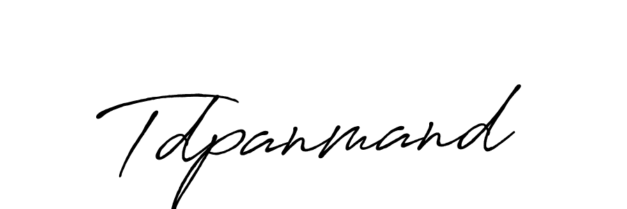 Use a signature maker to create a handwritten signature online. With this signature software, you can design (Antro_Vectra_Bolder) your own signature for name Tdpanmand. Tdpanmand signature style 7 images and pictures png