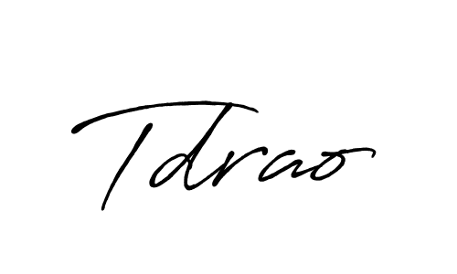 Use a signature maker to create a handwritten signature online. With this signature software, you can design (Antro_Vectra_Bolder) your own signature for name Tdrao. Tdrao signature style 7 images and pictures png