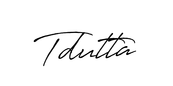 Use a signature maker to create a handwritten signature online. With this signature software, you can design (Antro_Vectra_Bolder) your own signature for name Tdutta. Tdutta signature style 7 images and pictures png