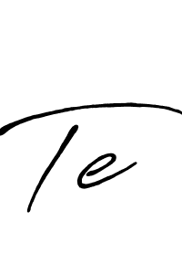 Te stylish signature style. Best Handwritten Sign (Antro_Vectra_Bolder) for my name. Handwritten Signature Collection Ideas for my name Te. Te signature style 7 images and pictures png