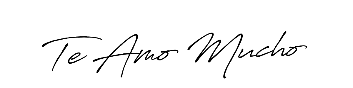 It looks lik you need a new signature style for name Te Amo Mucho. Design unique handwritten (Antro_Vectra_Bolder) signature with our free signature maker in just a few clicks. Te Amo Mucho signature style 7 images and pictures png