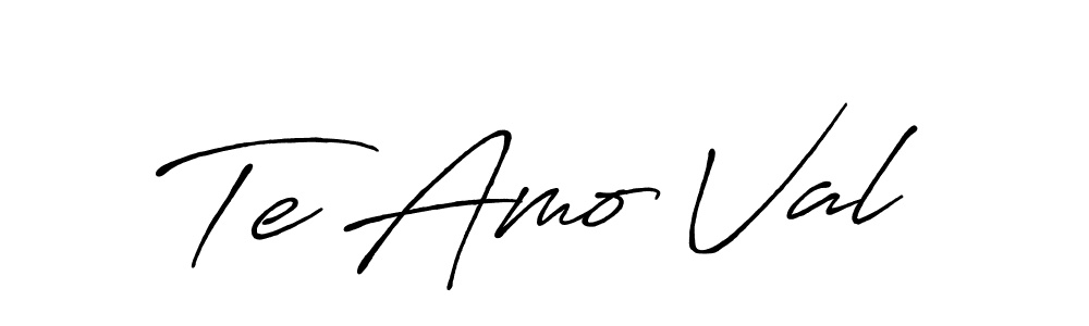 Design your own signature with our free online signature maker. With this signature software, you can create a handwritten (Antro_Vectra_Bolder) signature for name Te Amo Val. Te Amo Val signature style 7 images and pictures png