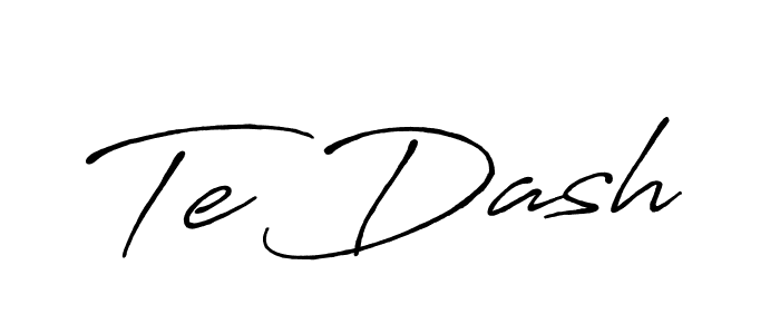 Te Dash stylish signature style. Best Handwritten Sign (Antro_Vectra_Bolder) for my name. Handwritten Signature Collection Ideas for my name Te Dash. Te Dash signature style 7 images and pictures png