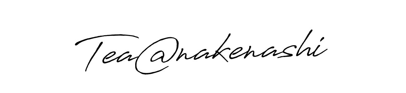 How to make Tea@nakenashi name signature. Use Antro_Vectra_Bolder style for creating short signs online. This is the latest handwritten sign. Tea@nakenashi signature style 7 images and pictures png