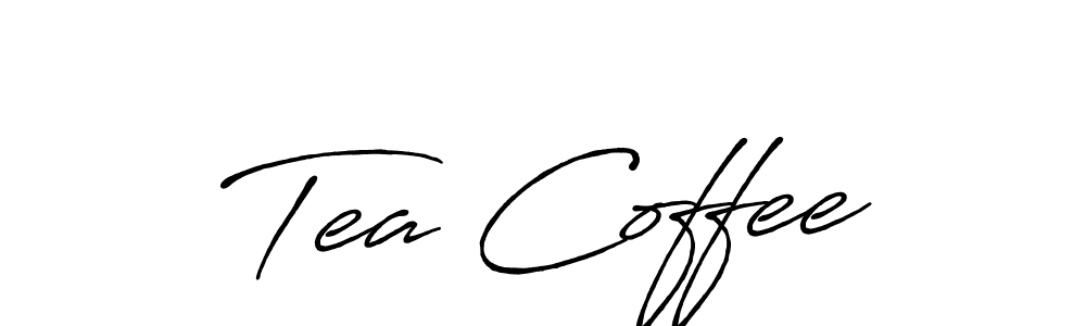 How to make Tea Coffee signature? Antro_Vectra_Bolder is a professional autograph style. Create handwritten signature for Tea Coffee name. Tea Coffee signature style 7 images and pictures png