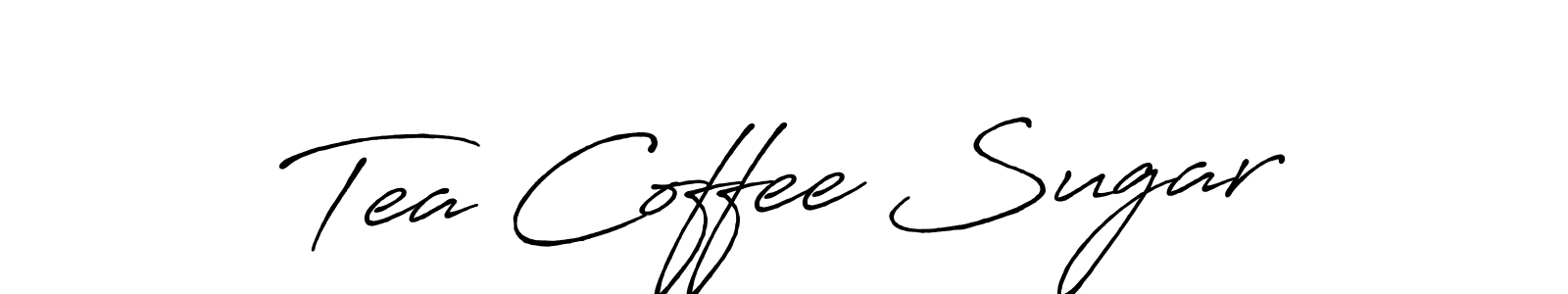 Create a beautiful signature design for name Tea Coffee Sugar. With this signature (Antro_Vectra_Bolder) fonts, you can make a handwritten signature for free. Tea Coffee Sugar signature style 7 images and pictures png