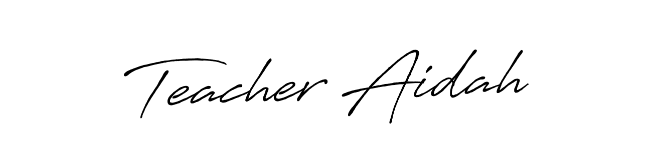 Here are the top 10 professional signature styles for the name Teacher Aidah. These are the best autograph styles you can use for your name. Teacher Aidah signature style 7 images and pictures png