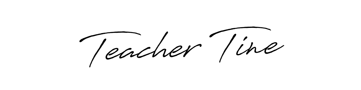 Antro_Vectra_Bolder is a professional signature style that is perfect for those who want to add a touch of class to their signature. It is also a great choice for those who want to make their signature more unique. Get Teacher Tine name to fancy signature for free. Teacher Tine signature style 7 images and pictures png
