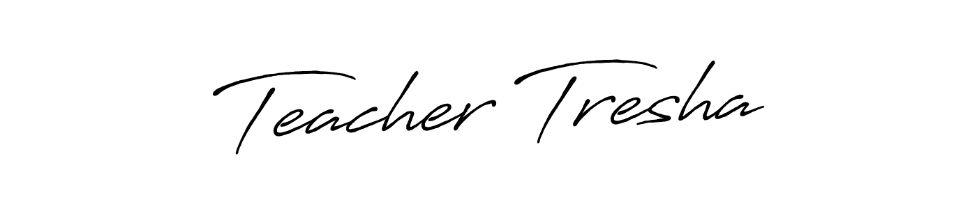 How to make Teacher Tresha signature? Antro_Vectra_Bolder is a professional autograph style. Create handwritten signature for Teacher Tresha name. Teacher Tresha signature style 7 images and pictures png