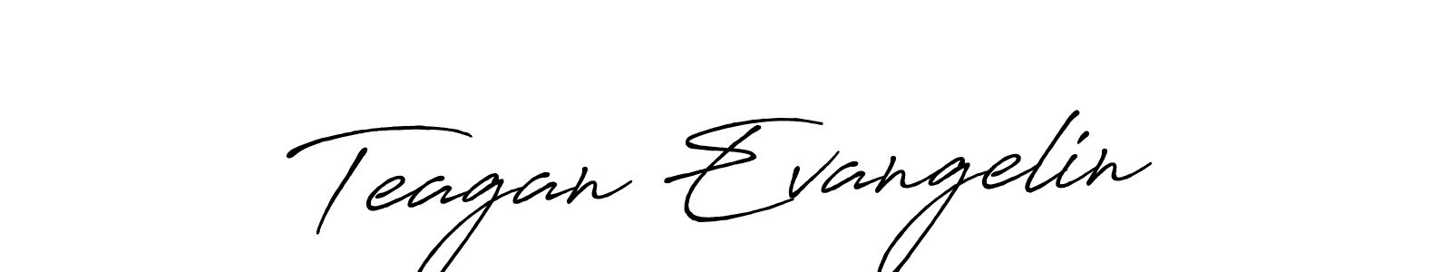 Teagan Evangelin stylish signature style. Best Handwritten Sign (Antro_Vectra_Bolder) for my name. Handwritten Signature Collection Ideas for my name Teagan Evangelin. Teagan Evangelin signature style 7 images and pictures png