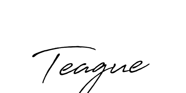 It looks lik you need a new signature style for name Teague. Design unique handwritten (Antro_Vectra_Bolder) signature with our free signature maker in just a few clicks. Teague signature style 7 images and pictures png