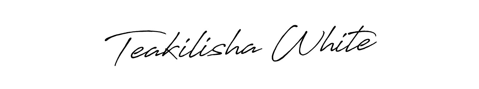 Once you've used our free online signature maker to create your best signature Antro_Vectra_Bolder style, it's time to enjoy all of the benefits that Teakilisha White name signing documents. Teakilisha White signature style 7 images and pictures png