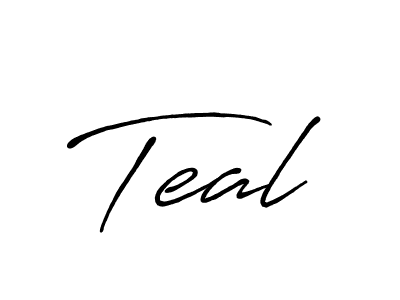 Make a beautiful signature design for name Teal. With this signature (Antro_Vectra_Bolder) style, you can create a handwritten signature for free. Teal signature style 7 images and pictures png