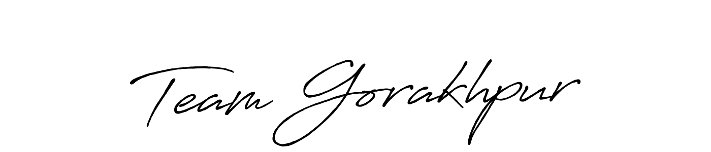 Once you've used our free online signature maker to create your best signature Antro_Vectra_Bolder style, it's time to enjoy all of the benefits that Team Gorakhpur name signing documents. Team Gorakhpur signature style 7 images and pictures png